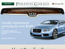 Tablet Screenshot of paradisegarage.com.au